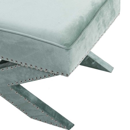pie de cama velvet verde 62x42x37 cm