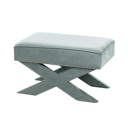 pie de cama velvet verde 62x42x37 cm