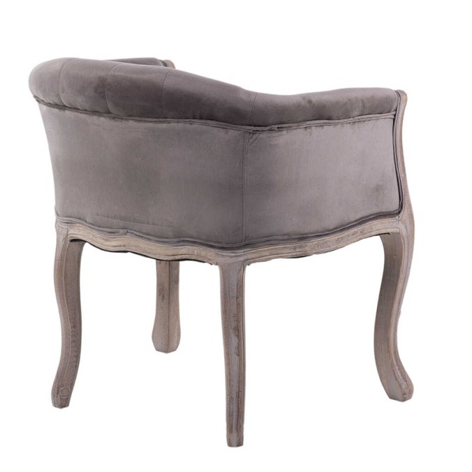 butaca velvet capitone patas madera 61x61x71 cm
