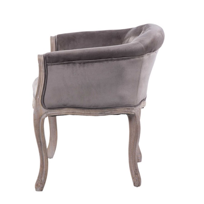 butaca velvet capitone patas madera 61x61x71 cm