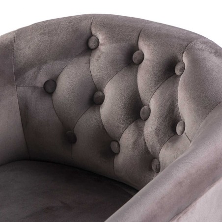 butaca velvet capitone patas madera 61x61x71 cm