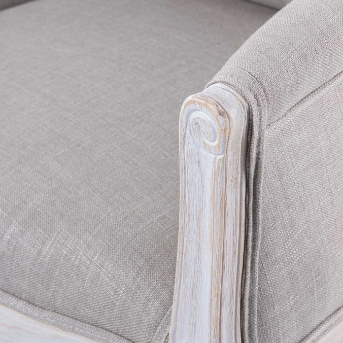 butaca lino beige capitone madera 61x61x71cm