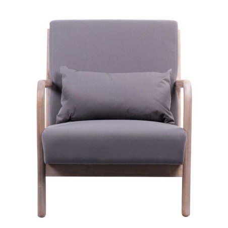 butaca madera roble lino marron 66x85x74 cm