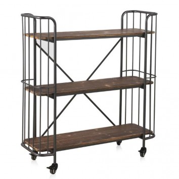 Estanteria 506x113cm pino y hierro