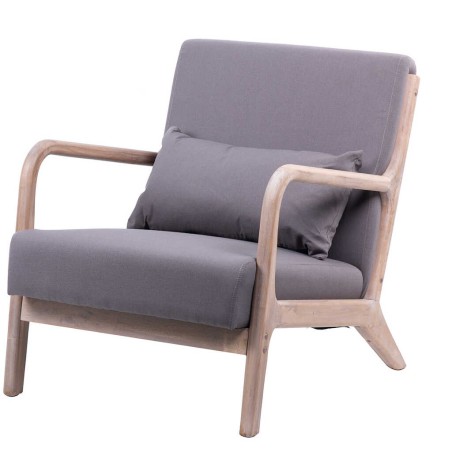 butaca madera roble lino marron 66x85x74 cm