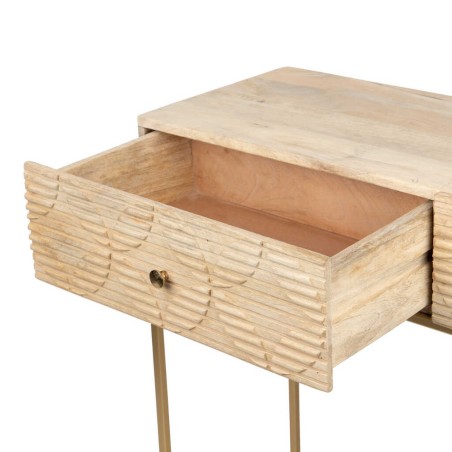 consola madera mango-metal 100x35x90 cm