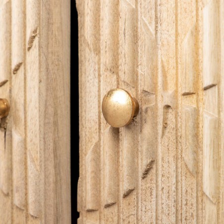 cabinet alto madera mango-metal 90x40x165 cm