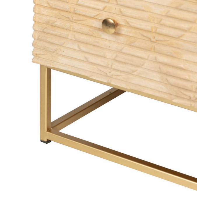 comoda madera mango-metal 100x40x76 cm comoda madera mango-metal 100x40x76 cm