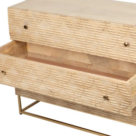 comoda madera mango-metal 100x40x76 cm