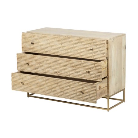 comoda madera mango-metal 100x40x76 cm