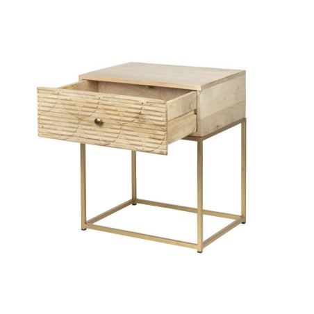 mesita madera mango-metal 48x38x55 cm