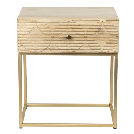 mesita madera mango-metal 48x38x55 cm