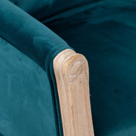 butaca velvet capitone patas madera 61x61x71 cm