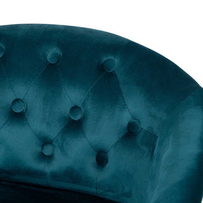 butaca velvet capitone patas madera 61x61x71 cm