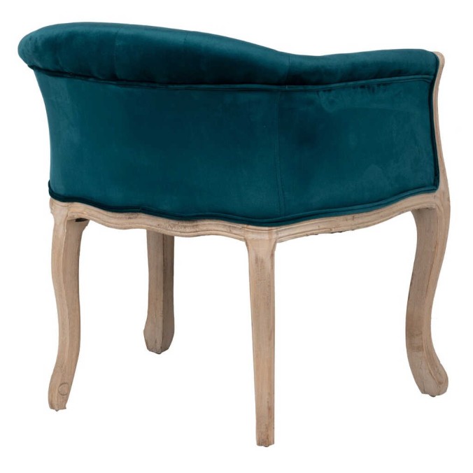 butaca velvet capitone patas madera 61x61x71 cm