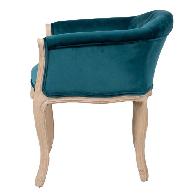 butaca velvet capitone patas madera 61x61x71 cm