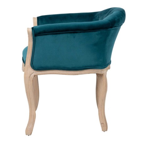 butaca velvet capitone patas madera 61x61x71 cm