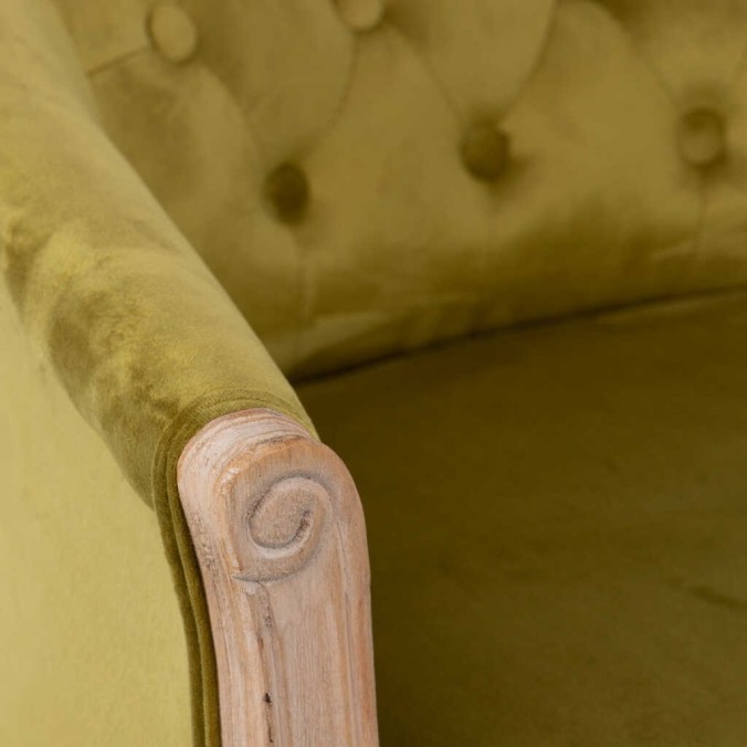 butaca velvet capitone patas madera 61x61x71 cm