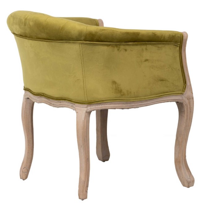 butaca velvet capitone patas madera 61x61x71 cm