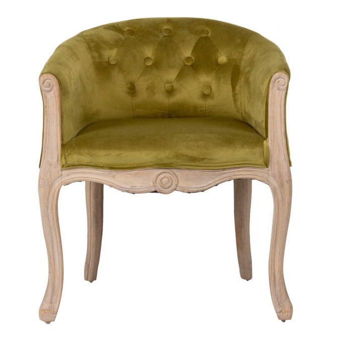 butaca velvet capitone patas madera 61x61x71 cm