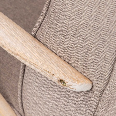 butaca madera vintage lino marron 67x72x85 cm