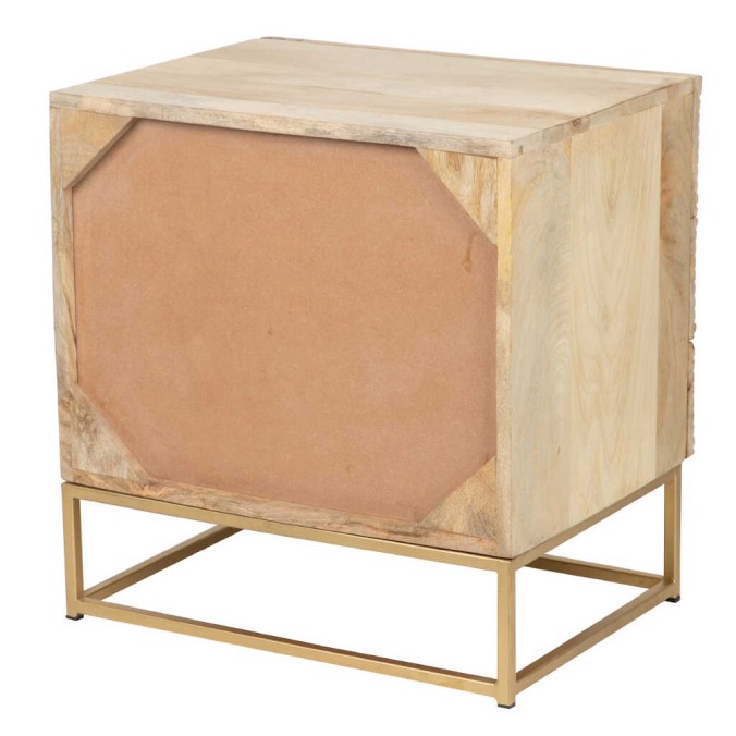 mesita madera mango-metal 55x40x58 cm