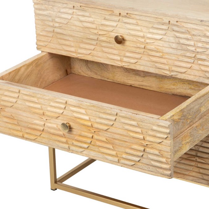 mesita madera mango-metal 55x40x58 cm