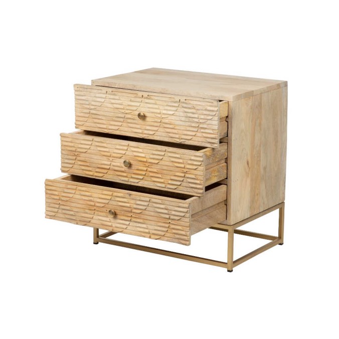 mesita madera mango-metal 55x40x58 cm