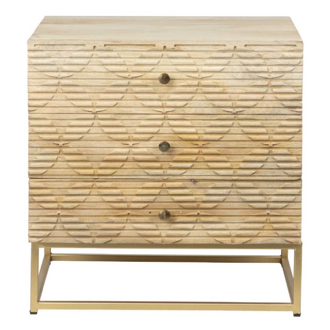 mesita madera mango-metal 55x40x58 cm