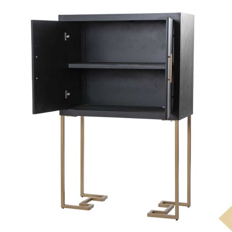 cabinet negro-dorado 100x45x160 cm
