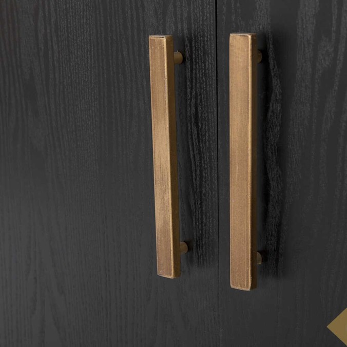 cabinet negro-dorado 100x45x160 cm