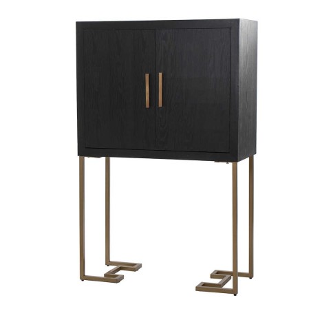 cabinet negro-dorado 100x45x160 cm