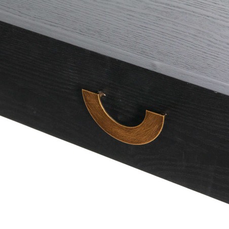 escritorio madera-metal negro-dorado 150x60x77,3cm