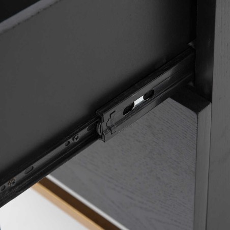 mesita negra dorada madera-metal 55x40x58 cm