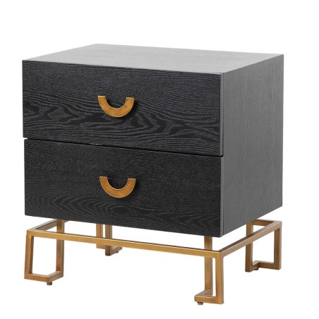 mesita negra dorada madera-metal 55x40x58 cm