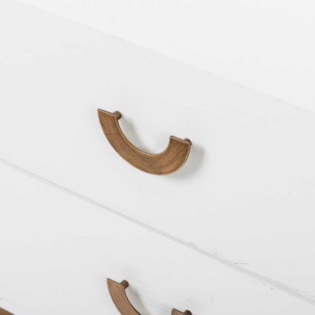 mesita blanca-dorada madera-metal 55x40x58 cm