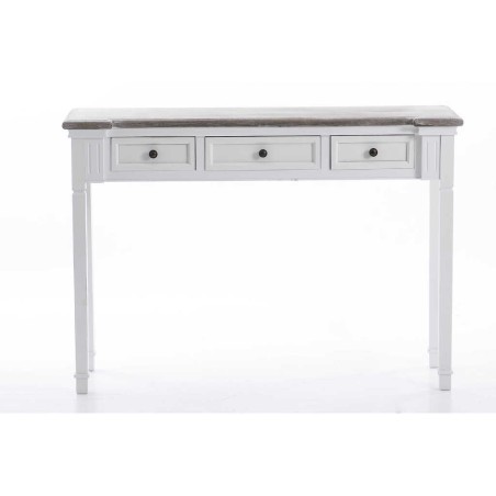 consola madera blanco natural 112x35x79 cm