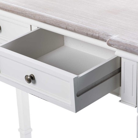 consola madera blanco natural 91x35x79 cm