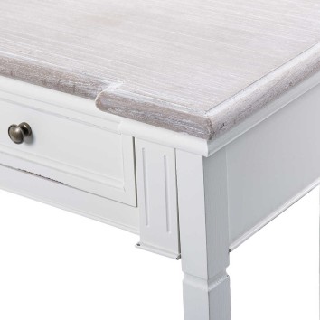 consola madera blanco natural 91x35x79 cm 2