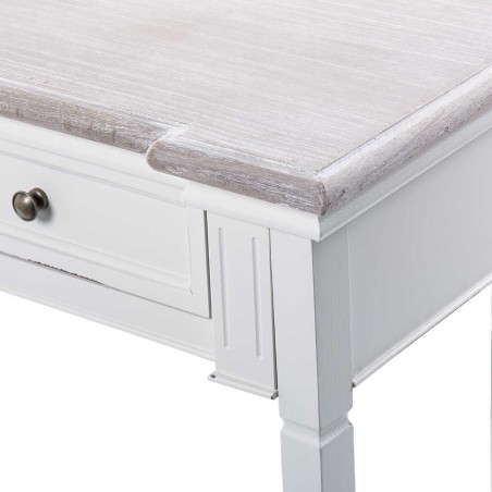 consola madera blanco natural 91x35x79 cm