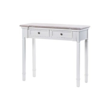 consola madera blanco natural 91x35x79 cm