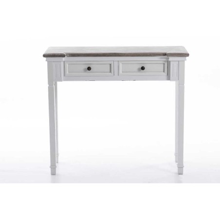 consola madera blanco natural 91x35x79 cm