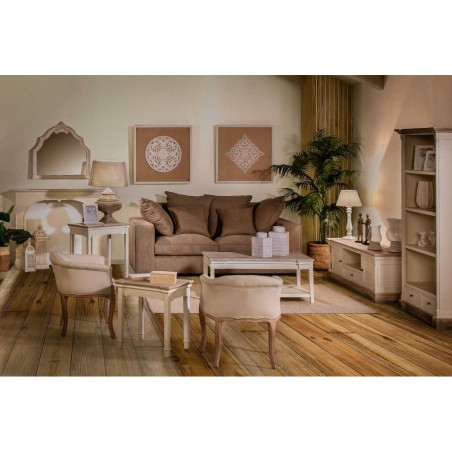 librero madera blanco natural 92x38x198 cm