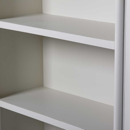 librero madera blanco natural 92x38x198 cm