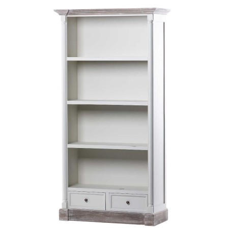 librero madera blanco natural 92x38x198 cm