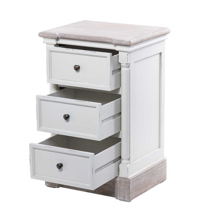 mesita madera blanco natural 45x35x68 cm mesita madera blanco natural 45x35x68 cm