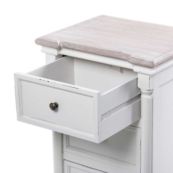 mesita madera blanco natural 45x35x68 cm mesita madera blanco natural 45x35x68 cm