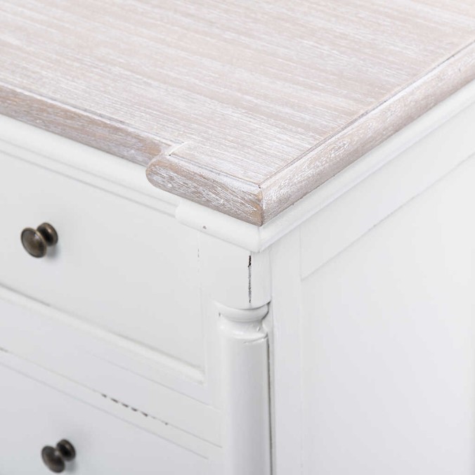 mesita madera blanco natural 45x35x68 cm mesita madera blanco natural 45x35x68 cm