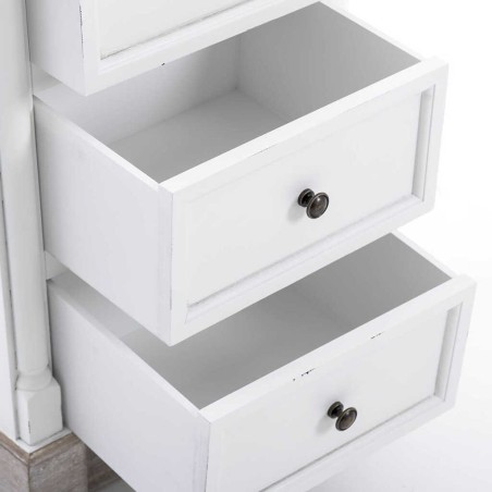 mesita madera blanco natural 45x35x68 cm