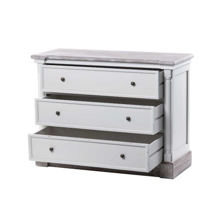 comoda madera blanco natural 100x40x76 cm